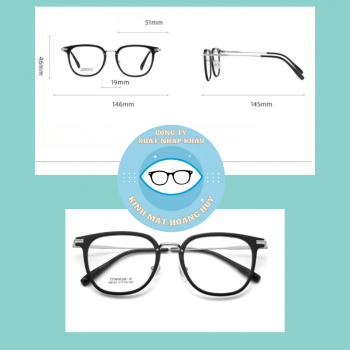 Gọng nhựa càng kính titanium mã M6163